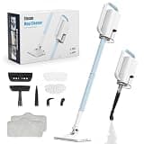 Steam Cleaner, 6 in1 Rotated Steam Mop Cleaner with 2 Modes, 2 Microfiber Pads, 400ML Removable Tank, 23FT Power Cable, Detachable Steam Mops for Floor, Laminate Floor, Tiles Cleaning (Denim Blue)