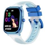 HT40 Kids Smart Watch with Heart Rate Monitor, Pedometer, Local Music, Multi-Games, Story Book, Deep Waterproof, Blue and Purple