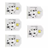 5PCS LED Light Board Replacement for GE WR55X26671 Refrigerator