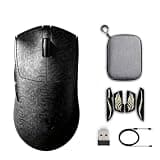ZORNHER X Mloong MX301 PRO Lightweight Gaming Mouse Wireless,Carbon Fiber Texture Finish,PAW 3315,60g Small Ergonomic Mouse with Anti-Slip Grip,Long Battery Life,Wired/BT/2.4GHz for PC, Laptop, FPS