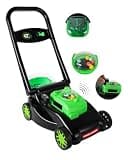 Kids Lawn Mower with Realistic Grass-Cutting Action and Sounds – No Batteries Required | Fun Outdoor Push Toy, Birthday Gift & Holiday Present for 3, 4, 5, 6Year Old Boys and Girls (Black)