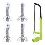 KOOBOOK 4Pcs Hacksaw Frame Repair Screw Blade Pins Bow Saw Tension Adjustment Bolt Essential Replacement Parts for Reliable Fastening System in Woodworking Metalworking DIY Projects