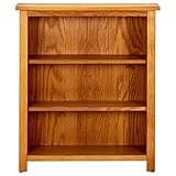 KGHFDVB Solid Oak 3-Tier Bookcase, Rustic Bookshelf for Living Room or Study, Sturdy Wooden Shelf with 3 Shelves for Books and Decor