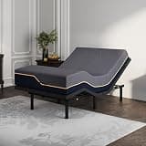 Dyonery Twin XL Adjustable Bed Frame with Mattress, 14 Inch Copper-Gel TwinXL Memory Foam Mattress with Wireless Remote Bed Base, Head & Foot Incline, 750lbs Lift Capacity