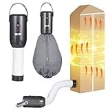 Generic Portable Clothes Dryer, 200-400W Multifunctional Small Dryer with Big Clothes Bags and Warm Shoe Expansion Tube for Travel Home Laundry