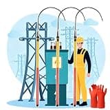 2 3 PCS High Voltage Rescue Insulated Hook Pole with 10kv Insulated Gloves, Spliceable Electrical Safety Tool with 31-Inch Steel Hook, Hot Stick Rod(3 Pcs,2m 2-Section 0.4-10kv)
