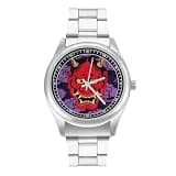 FodPand Analog Men Stainless Steel Band Watch Big Face Silver Wristwatch