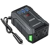 400W Car Power Inverter DC 12V to 110V AC Inverter with PD 30W/15W USB C+2*USB A Ports & 2 AC Outlets, Car Plug Adapter Outlet for Laptop/Phone/Road Trip