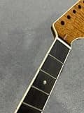 24 fret Roasted Flame Maple electric guitar neck parts Rosewood Binding Satin