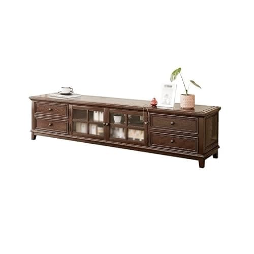 oaxroe Tv Stand Cabinet Solid Wood TV Cabinet Living Room Home Wall Cabinet Retro Storage Cabinet Tv Cabinets for Living Room
