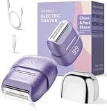Electric Razors for Women, Waterproof Wet Dry Mini Electric Shaver for Women - Cordless Rechargeable Foil Shaver for Hair Removal, Legs, Face, Body, Bikini,Sensitive Skin, Teens (Purple)