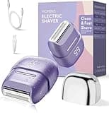 Electric Razors for Women, Waterproof Wet Dry Mini Electric Shaver for Women - Cordless Rechargeable Foil Shaver for Hair Removal, Legs, Face, Body, Bikini,Sensitive Skin, Teens (Purple)