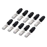Omquot RJ45 Connector Kit, 10 Sets of 8 Core Industrial Ethernet Plugs for High Speed Network Transmission