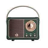 Dosmix Retro Bluetooth Speaker, Vintage Decor Mini Wireless Speaker, Cute Portable Small Speaker for Bedroom Desk Kitchen Office, Old Fashion Style Room Decor Speaker, Gift for Women Men Girls(Green)