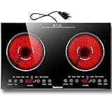 Karienvir 2 Burner Electric Cooktop 110v, 24 Inch Electric Stove Top