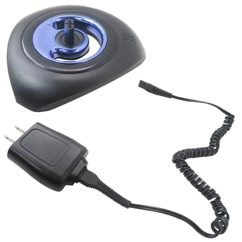 HaeKap New Black Shaver Charger and Charging Stand Replacement Compatible for B-raun Series 3: 3045, 3050cc, 3070cc, 3080, 3090cc, with Upright Shaver Charging Dock