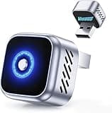 Visoud Wireless CarPlay Android Auto Adapter, Mini Dual System Switch, 3s Auto Reconnect, A9 Chip 5.8GHz WiFi 6.0 Bluetooth, USB-C/Type-C/Extension Cable, Compatible with iOS10+, Android 10+