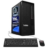Lenovo ThinkStation P2 Gen 2 Business Workstation Desktop, Intel Core Ultra 5 225, 16GB DDR5 + 512GB SSD, Support 3-Display 4K,Wired KB & Mouse, SD Card Reader, Wi-Fi 7, Win 11 Pro, Black