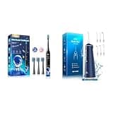 DADA-TECH Kids Electric Toothbrush Astronaut (DT-KE7 Black) + Water Flosser (W2 Blue)