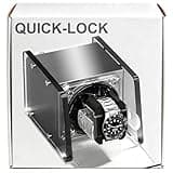 Watch Winder Smith Crystal Acrylic Single Watch Winder for Automatic Watches, Downward Lid with 12-O’Clock Stop, Fits 26mm-56mm Timepieces, Ideal for Safes & Tight Spaces,Gray
