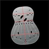 Classical Guitar Making Template Transparent Acrylic (Includes Outline Soundhole And Bracing Layout) Guitar Tool Kit(Style 1)