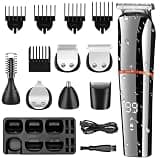 DAXXIN Hair Cutting Tool, Professional 6 in 1 Hair Clippers for Men Beard Trimmer Razor Shaver Nose Trimmer Hair Trimmer Grooming Kit Washable