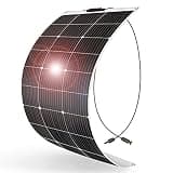 DOKIO 100W 18V Flexible Solar Panel Monocrystalline for 12V Battery Charging, Semi-Flexible ETFE Lightweight with MC4 for RV Marine Boat Camper Van Trailer Off-Grid Power