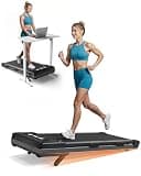 DeerRun Walking Pad Treadmill with Incline, 12% Auto Incline Under Desk Treadmill, 3.0 HP, 300 lb Capacity, Portable Treadmill for Home Office, Remote & App Control