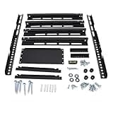 Fixed TV Wall Mount Bracket, Universal Steel TV Mount for 22 to 75 Inch Screens, Low Profile 1.2 Inch Slim Design with 110 lb Capacity for Home and Office Use