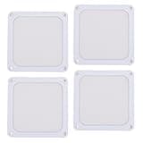 AUNMAS 4PCS 120mm Magnetic PC Fan Dust Filter PVC Mesh Grills with Magnetic Frame for Computer Case Power Supply Fan Vents (White)