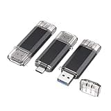 Vansuny 3 Pack 32GB USB C Flash Drive 2 in 1 OTG USB 3.0 + USB C Memory Stick with Keychain Dual Type C Thumb Drive Photo Stick Jump Drive for Android Smartphones, Computers, MacBook, Tablets, PC