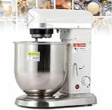 500w 3-in-1 Stand Mixer, Heavy Duty Kitchen Mixer With K-beater, Dough Hook & Whisk, Noiseless 10l Commercial Food Mixer For Baking & Dough White 7L