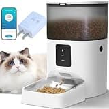 ANDOLL HOME 2.4G Automatic Cat Feeder, 4L WiFi Food Dispenser with 10s Voice Recorder, Pet Feeder up to 10 Meals per Day, Timed Cat Feeder with Dry Food Sealed Ring