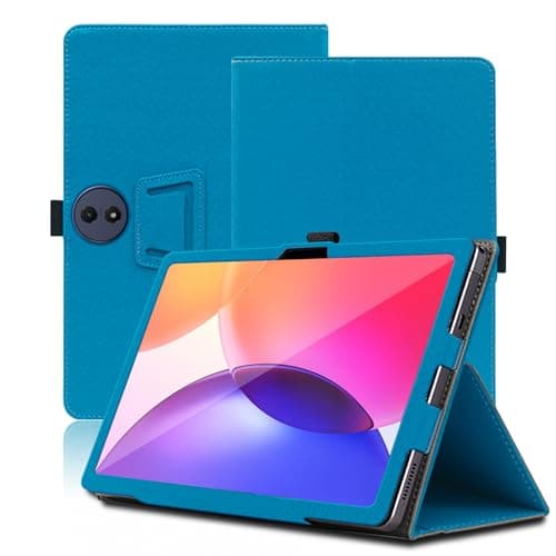 Case for TCL Tab A1 Plus 12.2 inch, TCL Tab A1 Plus Tablet Case, Folding Stand Protective Cover with Pencil Holder and Wrist Strap, Full Protection. (Light Blue)