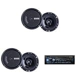 Alpine UTE-63BT Mech-Less Bluetooth Receiver w/ (2 Pair) Power Reference PRX602 6.5" 2-Way Speakers