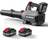 Leaf Blower Cordless - 630CFM/160MPH, 21V Powerful Electric Cordless Leaf Blower with 2 x 4.0Ah Batteries and Charger, Battery Powered Leaf Blowers for Lawn Care, Patio, Yard, Dust, Snow