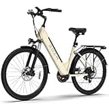 ZDZA Electric Bike for Adults, 1000W Peak Motor, 60 Miles 22Mph Electric Bike, 26" Commuter E Bikes with 48V 10.4Ah Removable Battery, Step-Thru Ebike, Adjustable Stem, 7-Speed & Front Suspension