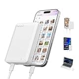 NEWQ 2TB External Hard Drive for iPhone, USB-C & Lightning Compatible Photo Storage Device, One-Click Backup Photos/Videos to Free Up Phone Space, Offline Transmission Support, No Computer Required