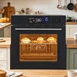 24" Built-In Electric Wall Oven,6 Modes, Triple Glass Door, Touch Control