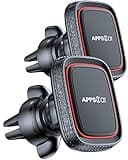 APPS2Car 2 Pack Magnetic Phone Car Mount, Car Phone Holder Mount Magnetic, Built in 6 Strong Magnets, Air Vent Cell Phone Holder for Car with Adjustable Secure Tightening System