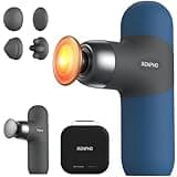 RENPHO Mini Thermal Massage Gun with Heat, Fathers Day Dad Gifts, Portable Deep Tissue Percussion Massager with 4 Heads for Neck & Back Comfort, Ultra-Quiet for Home, Office & Travel, Carry Case