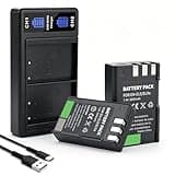 ANCBD EN-EL9 EN EL9a 2-Pack Battery with Fast Smart LCD Dual Charger Dual Charger Compatible with Nikon D40, D40x, D60, D3000, D5000 Digital SLR Cameras 2000mAh