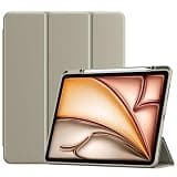 ProCase for iPad Air 13 Inch Case M4/M3/M2(2026/2025/2024) with Pencil Holder, Slim Smart Cover iPad 13 Air M4 M3 M2 Case with Soft TPU Back, Supports Touch ID, Auto Wake/Sleep -Starlight