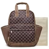 miss fong Small Diaper Bag - Baby Diaper Bag Backpack Checkered Diaper Bag with Changing Pad Baby Backpack for Travel Daycare Mommy Diaper Backpack Pañaleras Para Bebe for Mom & Dad -Coffee