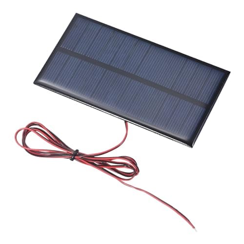 MECCANIXITY 6V 0.96W 160mA Mini Solar Panels, Small Polycrystalline Solar Cell Panel with Cable for DIY Electric Toy Materials Kits Charger, 110 x 60mm