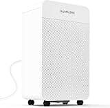 HUMSURE 4500 Sq. Ft 100 Pints Dehumidifier for Basement and Home, Bathroom, Bedroom, Equipped With Drainage Hose, Automatic Defrosting, 24-Hour Timer Function