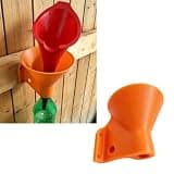 XMWPKQ Wall Mount Funnel Holder, Funnel Storage Organizer for Garage, Workshop and Racing Trailer, Oil Funnel Drain Rack, Fluid Funnel Storage Bracket, Wall Mounted Shop Organization Accessory