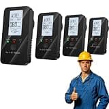 4-in-1 Steadfast Haven co Detector with HD Screen, Home, Apartment, Hotel, Camping RV (4, Black)
