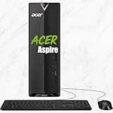 Acer Aspire SFF 8L Desktop Computer | Intel Multi-Core CPU | 8GB RAM, 256GB PCIe SSD | WiFi 6E | Intel UHD Graphics | 4K Display Support, Wired Keyboard & Mouse