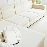 Disayu Sofa Covers Couch Covers for Sofa Pet Friendly Couch Cushion Covers Universal Sofa Covers Washable Stretch Slipcovers for Sectional Sofa (Texture Ivory White,Large Single Seat Cover)
